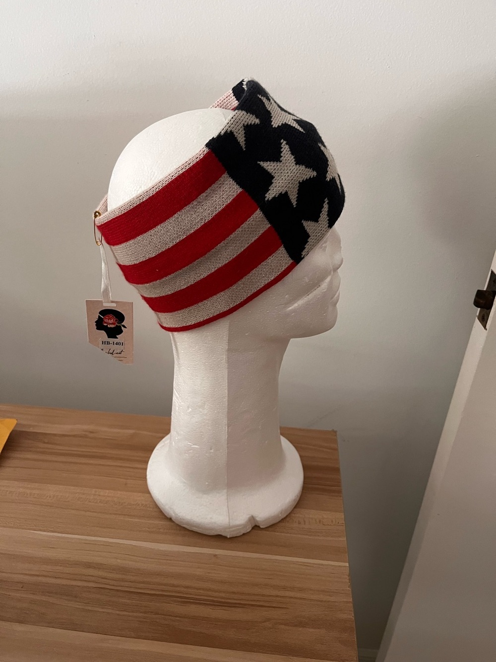 Three Bird Nest American Flag Knit Headband NWT Boho Turban Hair Wrap Patriotic